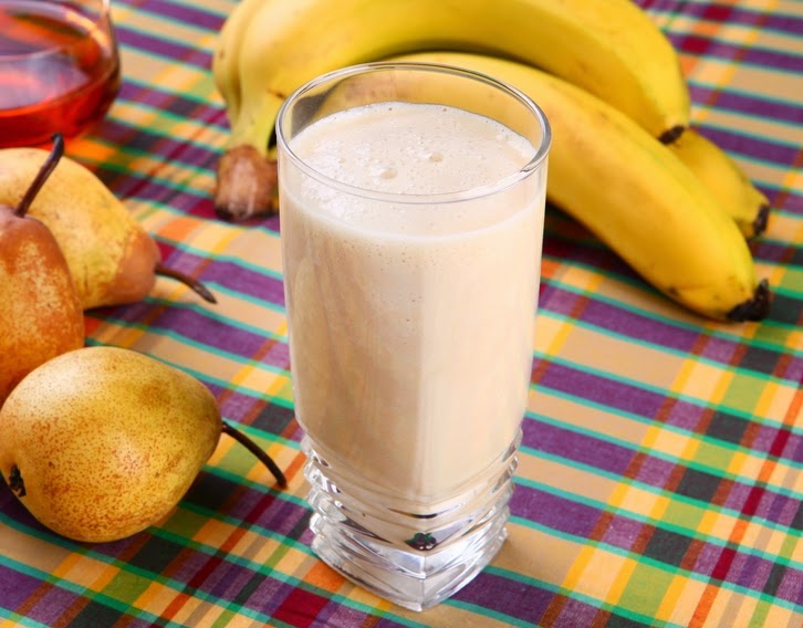 Vitamina de Banana e Pera (vegana)