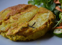Tortilla Espanhola - "Omelete" com Batata Assada (vegana)