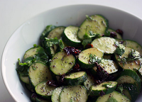 Salada de Pepino com Sementes de Papoula (vegana)