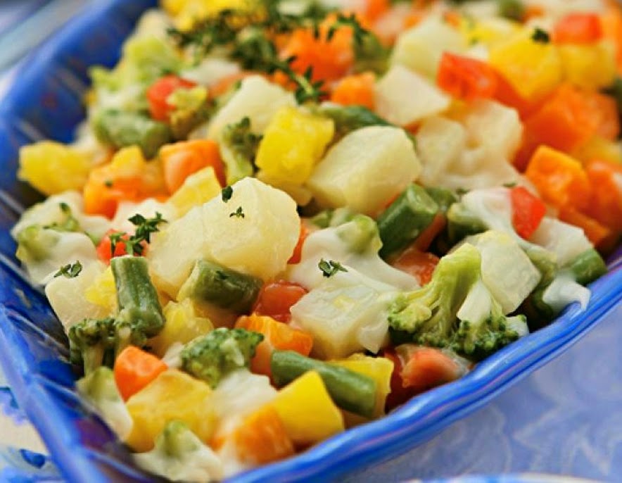 Salada com Molho de Maionese Light (vegana)