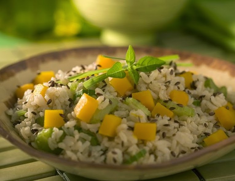 Arroz Integral com Salteado de Abóbora (vegana)