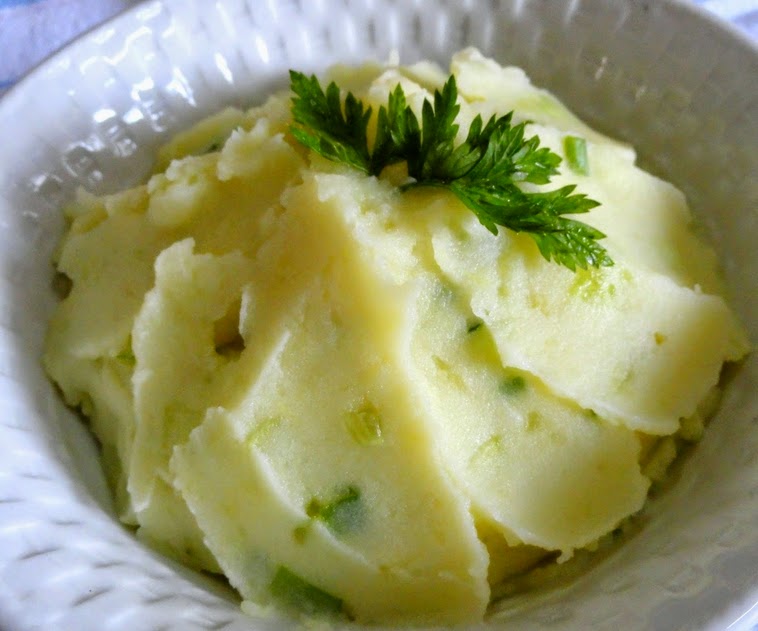 Purê de Batata com Pepino (vegana)