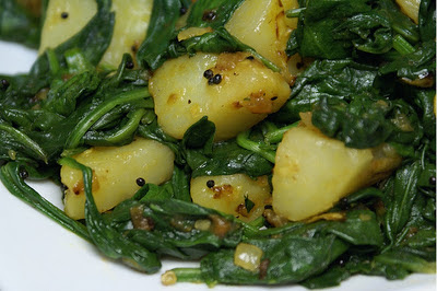Batatas com Espinafre (vegana)