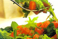 Salada Verde com Vinagrete de Melancia (vegana)